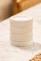 Aberto Design Vela Beige de Concreto con Aroma a Ámbar para Decoración del Hogar Elegante y Sofisticada
